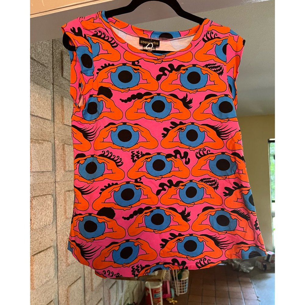 Nooworks Muscle Tee Psychedelic Eyes Size Large--Never Worn